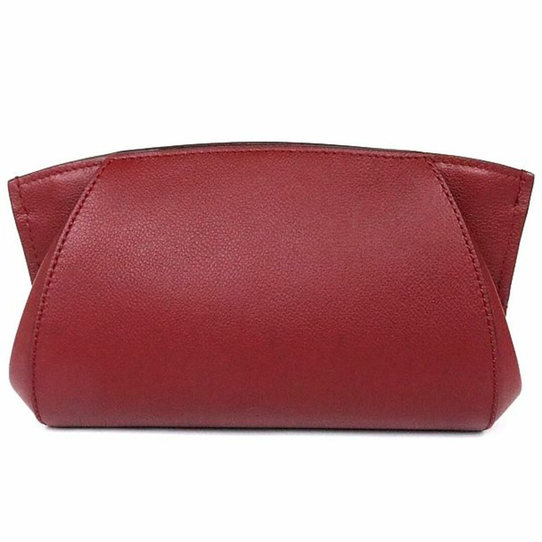 銀座店 新品 カルティエ Cドゥ カルティエ レザー ポーチ ボルドー92042