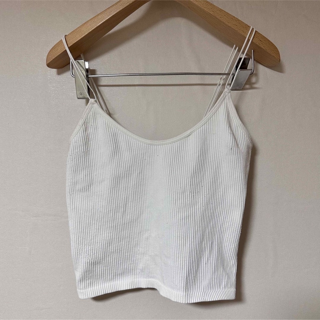 ZARA - ZARA リブニットキャミソール トップス クロップド丈 ZARA - ZARA リブニットキャミソール トップス クロップド丈