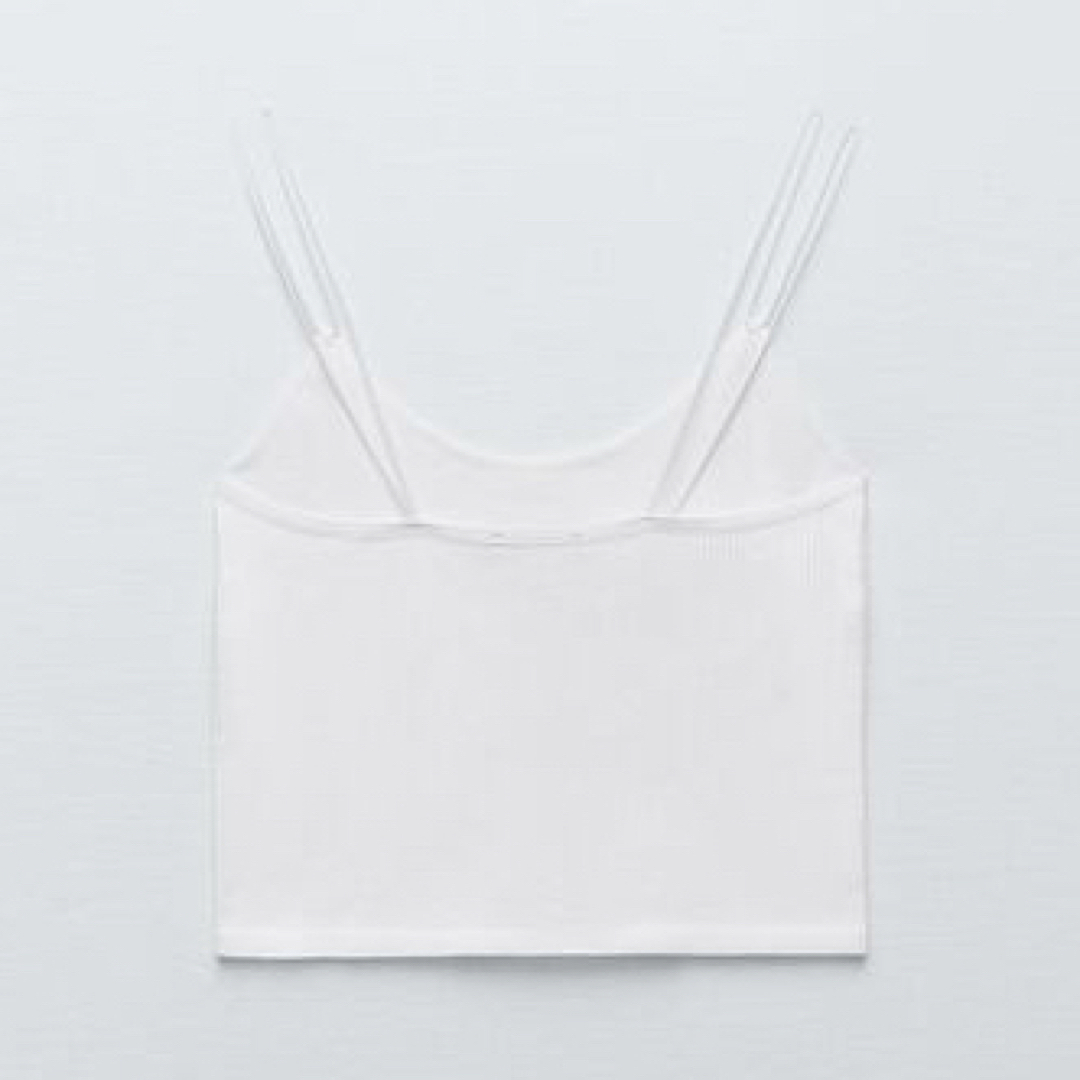 ZARA - ZARA リブニットキャミソール トップス クロップド丈 ZARA - ZARA リブニットキャミソール トップス クロップド丈