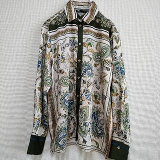 美品【ヴィンテージ】スカーフ柄 プリント 柄シャツ