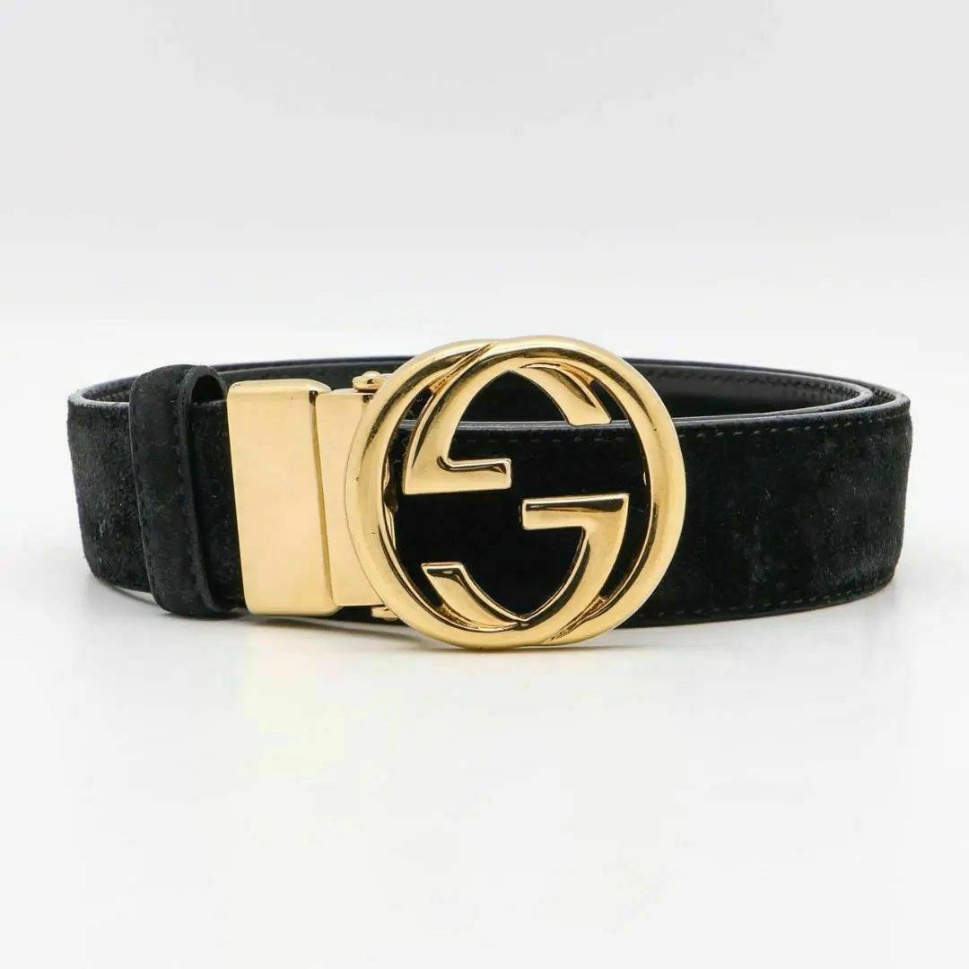 希少》GUCCI ベルト ゴールド ヴィンテージ インターロッキング