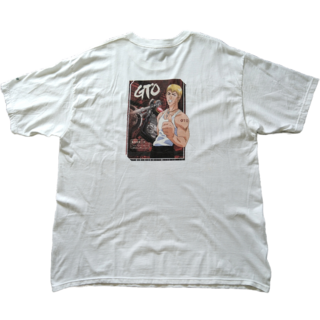 古着　©2003　GTO　Tシャツ　XL　白　アニメTシャツ *(Tシャツ/カットソー(半袖/袖なし))