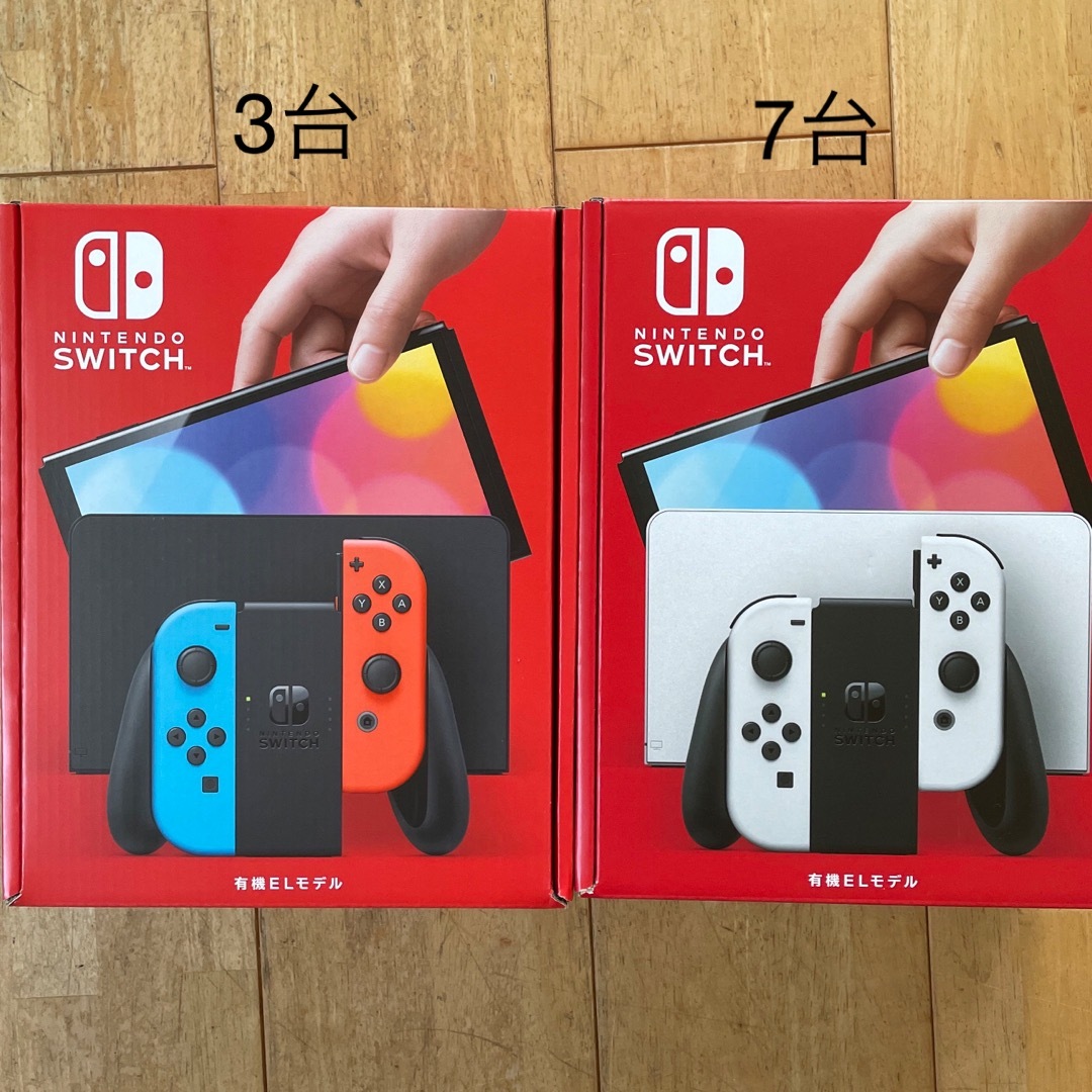 3台◆Nintendo Switch 本体 有機EL ホワイトネオン スイッチ