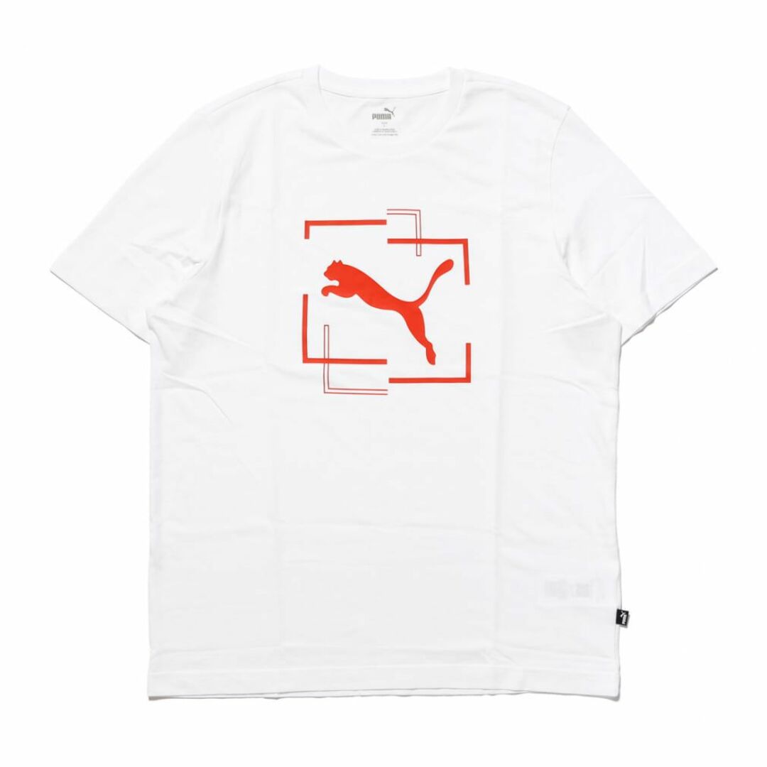 PUMA(プーマ)の新品 PUMA プーマ XL 快適!! 半袖Tシャツ ホワイト/レッド 白/赤 メンズのトップス(Tシャツ/カットソー(半袖/袖なし))の商品写真