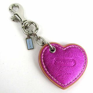 新品 コーチ COACH キーホルダー HEART BAG CHARM ホワイト ピンク ゴールド