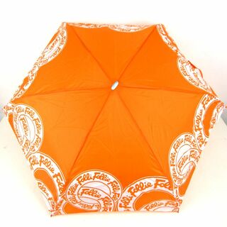フォリフォリ(Folli Follie)のフォリフォリ 折りたたみ傘 雨傘 ロゴ柄 収納時約22.5cm ブランド レイングッズ レディース オレンジ Folli Follie(傘)