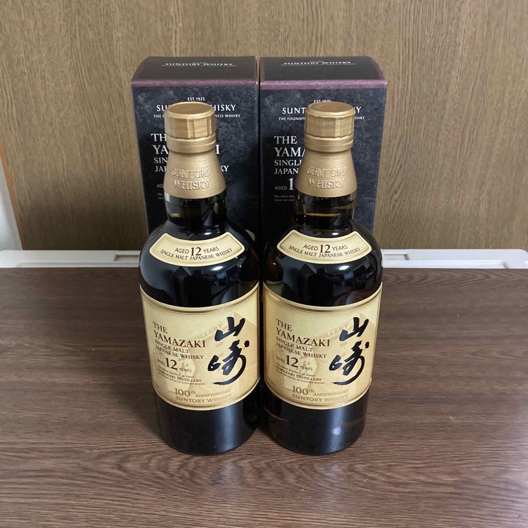 食品/飲料/酒山崎12年 100周年記念ラベル