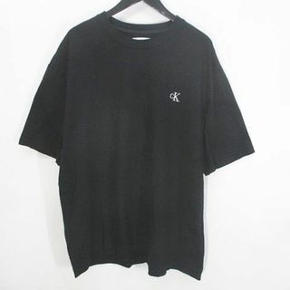 カルバンクライン(Calvin Klein)のCALVIN KLEIN 半袖 カットソー Tシャツ XL 黒系 ブラック(Tシャツ/カットソー(半袖/袖なし))