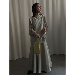 アメリヴィンテージ(Ameri VINTAGE)のAmeri完売セージカラー　MANY WAY TRIO SWEAT DRESS(ロングワンピース/マキシワンピース)