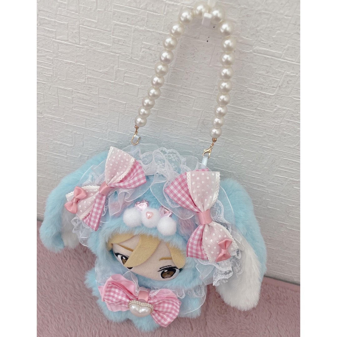 あんスタ♡ぬい服♡韓国風ロリータゆめかわ姫系♡天使の羽うさぎの着ぐるみ♡水色