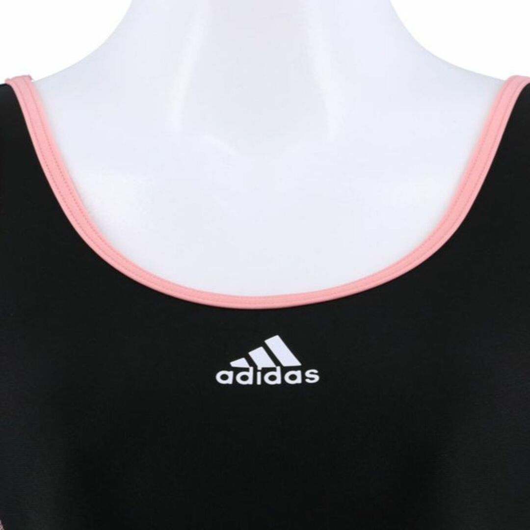 adidas(アディダス)の新品♪150♪快適!!泳ぎやすいYバックシルエット!!スクール水着♪ブラック♪黒 キッズ/ベビー/マタニティのキッズ服女の子用(90cm~)(水着)の商品写真