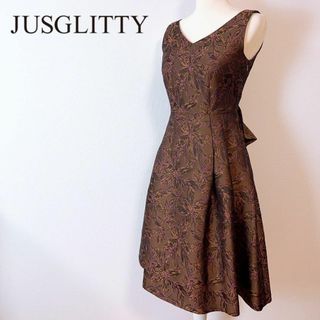 JUSGLITTY - 新品 JUSGLITTY ジャガードフラワーデザインドレス