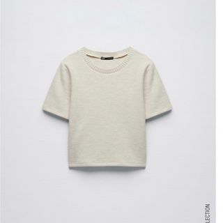 ザラ(ZARA)のソフトＴシャツ ZARA クロップドセーター(ファッション/美容)