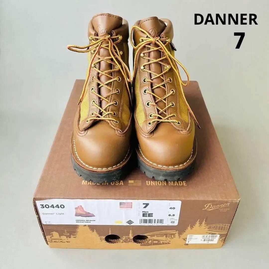 DANNER ダナーライト 30440 US7 ブーツ 正規品 美品 KHAKI ...