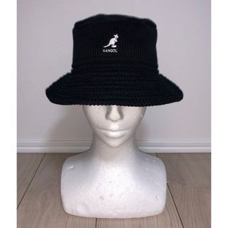 カンゴール(KANGOL)のM 美品 KANGOL クラッシャーハット バケットハット ベルハット ブラック(ハット)