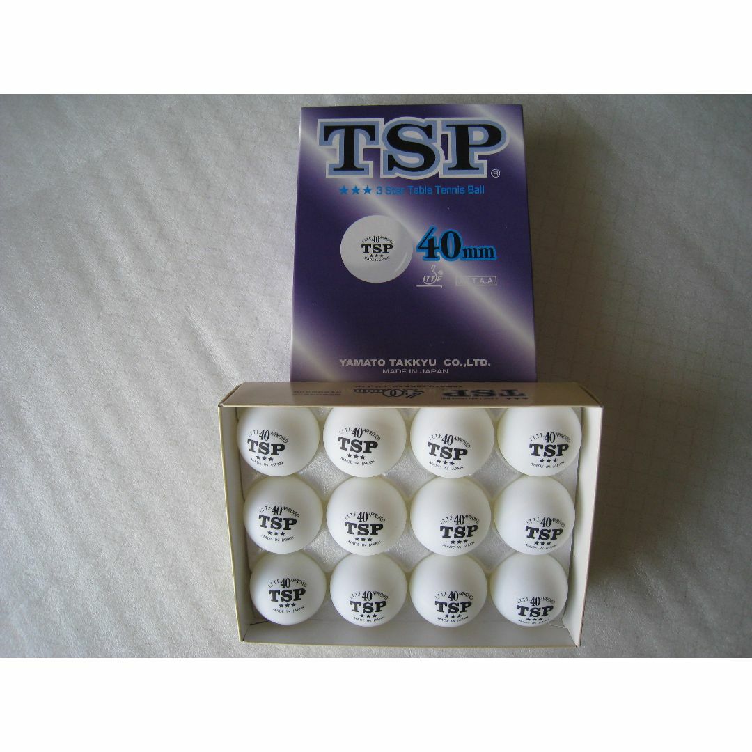 TSP(ティーエスピー)の☆ 卓球ボール　☆ TSP　☆ 3スターボール ☆ レトロボール  ☆　1ダース スポーツ/アウトドアのスポーツ/アウトドア その他(卓球)の商品写真