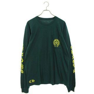 クロムハーツ(Chrome Hearts)のクロムハーツ  CH L/S /1 袖英字バックホースシュープリント長袖カットソー メンズ L(Tシャツ/カットソー(七分/長袖))