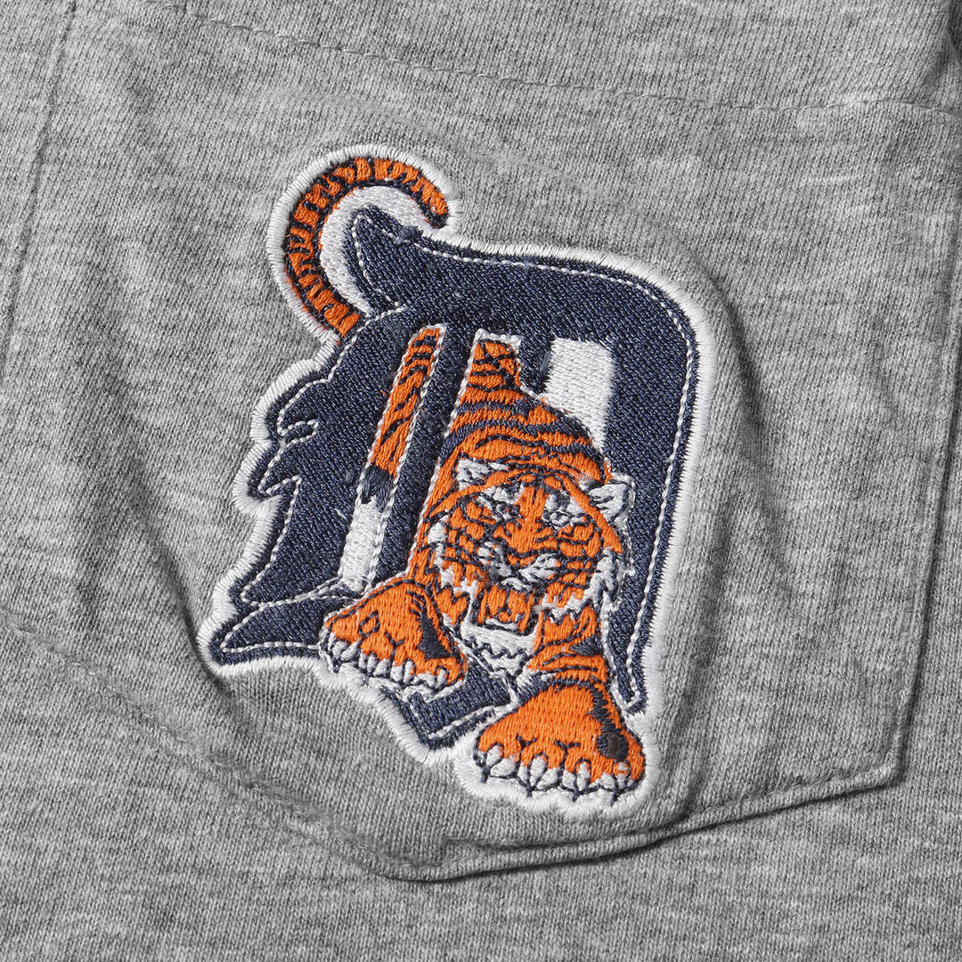 90s MLB Detroit Tigers ポケットワッペン クルーネック 半袖 Tシャツ 90年代 IRON KNIGHTS アイロンナイツ グレー XL 90s - 00s ヴィンテージ Vintage / Used トップス カットソー アメカジ 【メンズ】