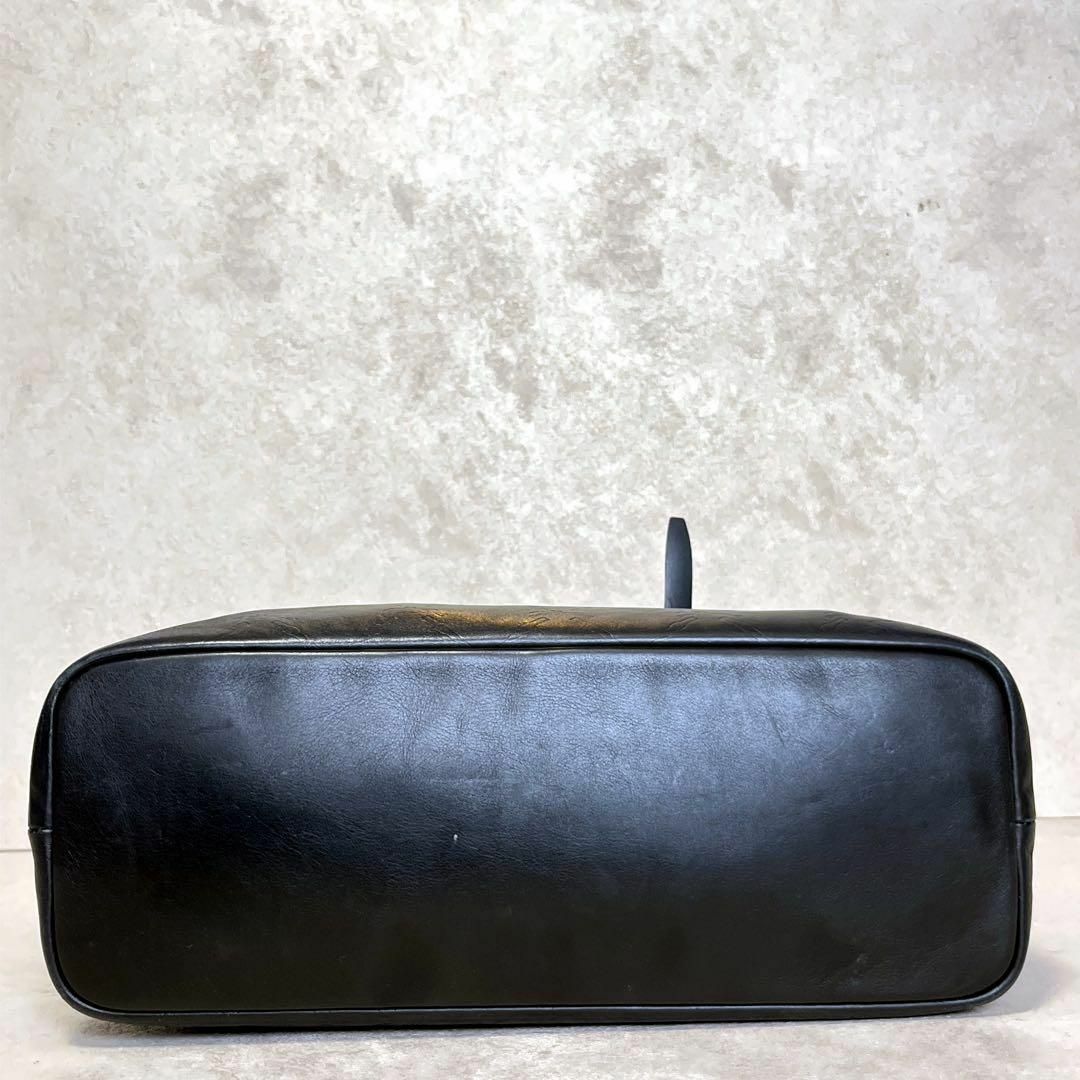 定価12万程　Longchamp ロンシャン　トートバッグ　牛革　総柄　A4 黒