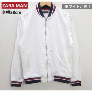 ザラ(ZARA)の☆ ザラマン ZARA MAN  スイングトップ ホワイトジャケット(ブルゾン)