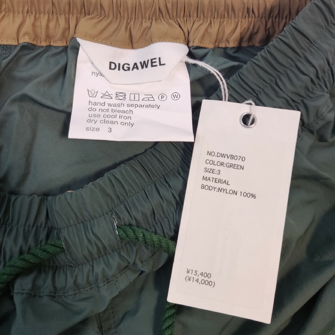 DIGAWEL - 新品□22SS DIGAWEL BAGGY SHORTS 緑 ナイロン ショーツの