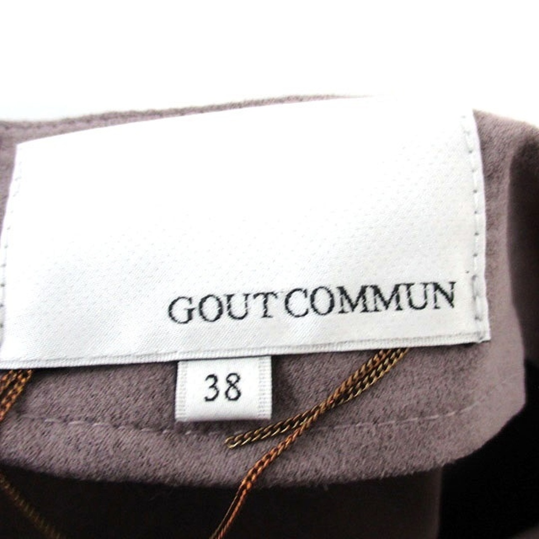 GOUT COMMUN(グーコミューン)のグーコミューン ワンピース 七分袖 ロング シンプル 38 チャコールグレー レディースのワンピース(ロングワンピース/マキシワンピース)の商品写真