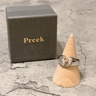 希少 美品 preek プリーク シルバー リング ユニセックス 19号(リング(指輪))