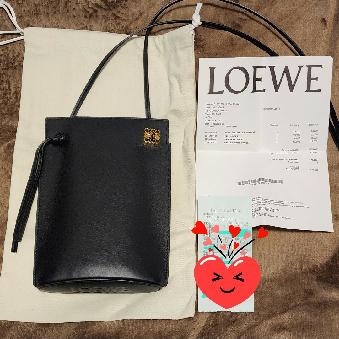 ロエベ LOEWE ダイスポケット ブラック バッグ ショルダーバッグショルダーバッグ