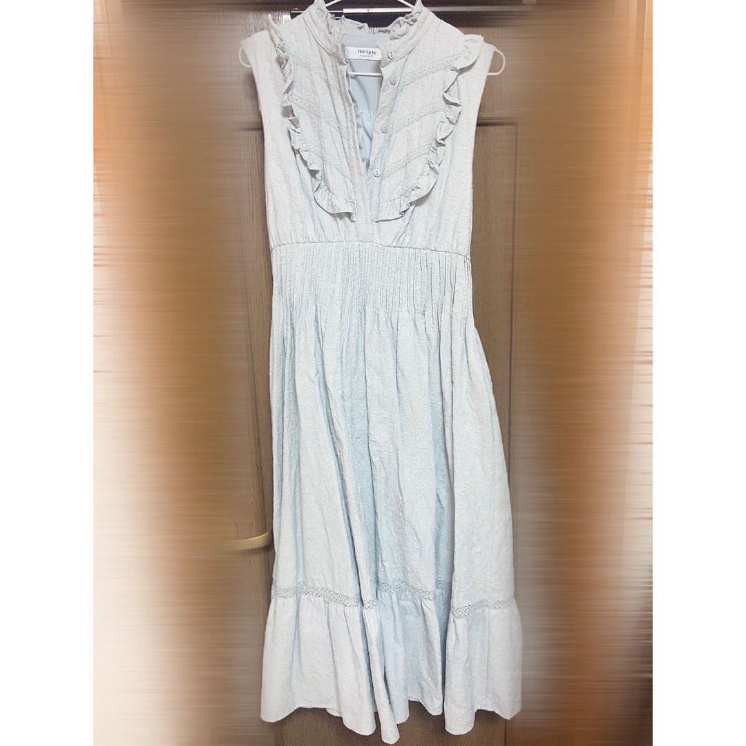 Paisley Cotton Lace Long Dress/powdersky