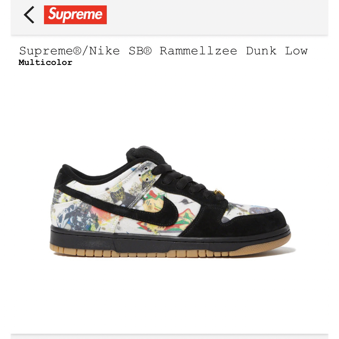 Supreme/Nike SB Rammellzee Dunk Low