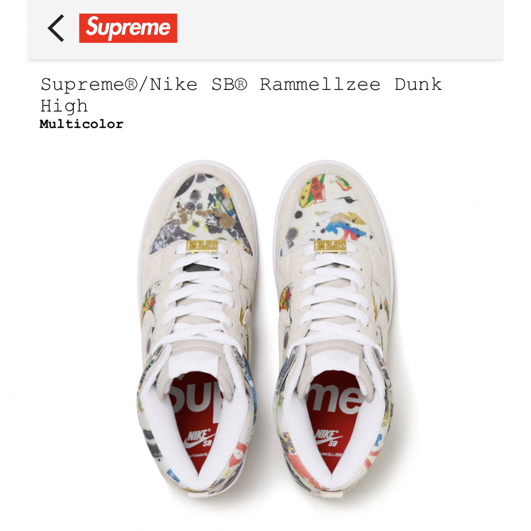 Supreme(シュプリーム)のSupreme Nike SB Dunk Low High Rammellzee メンズの靴/シューズ(スニーカー)の商品写真