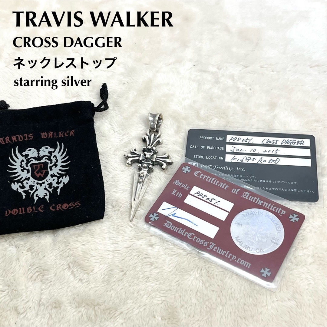 BILL WALL LEATHER(ビルウォールレザー)のトラヴィスワーカー　TRAVIS WALKER  ダブルクロスダガー　シルバー メンズのアクセサリー(ネックレス)の商品写真