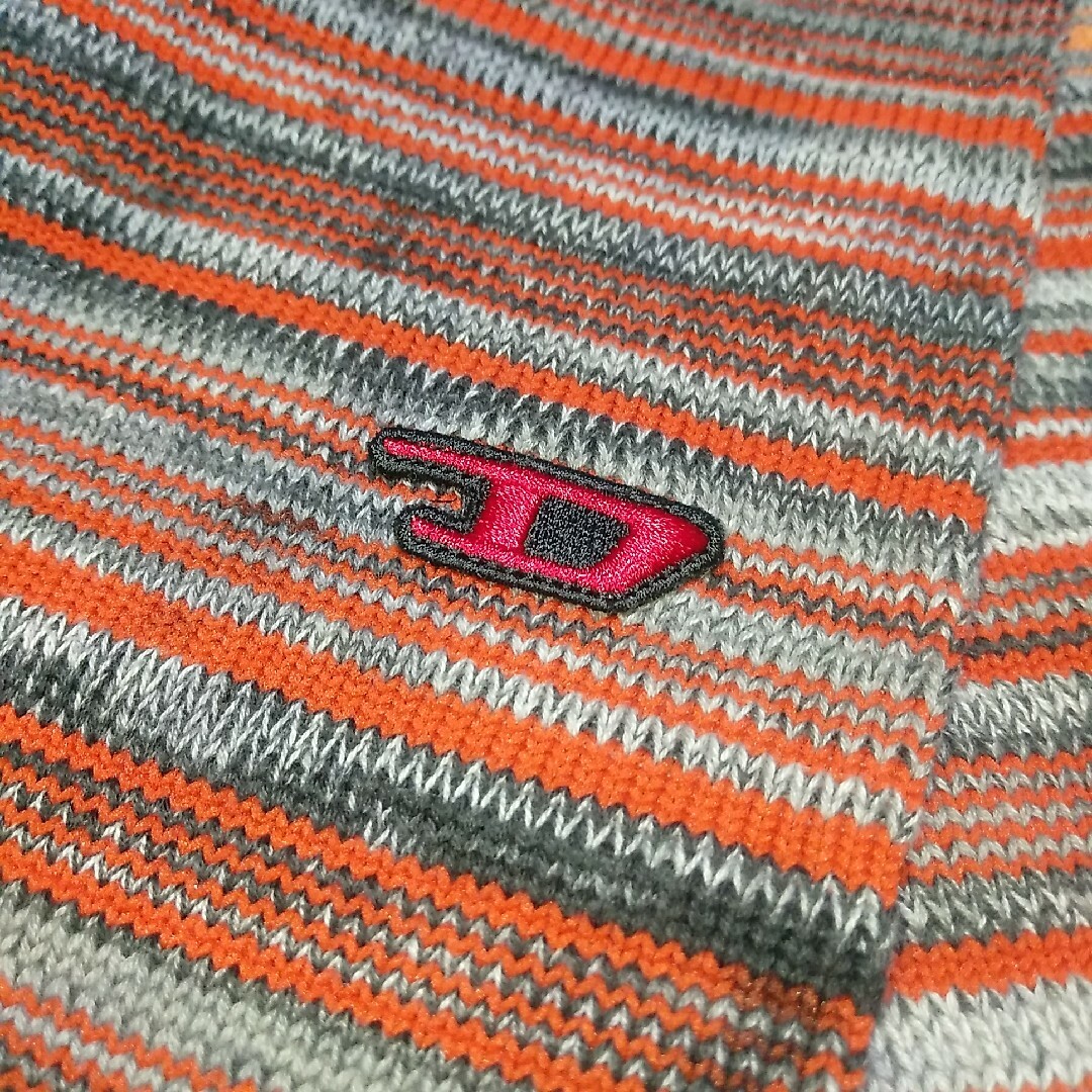 DIESEL ニット マルチカラー 刺繍ロゴ セーター オーバーサイズ M
