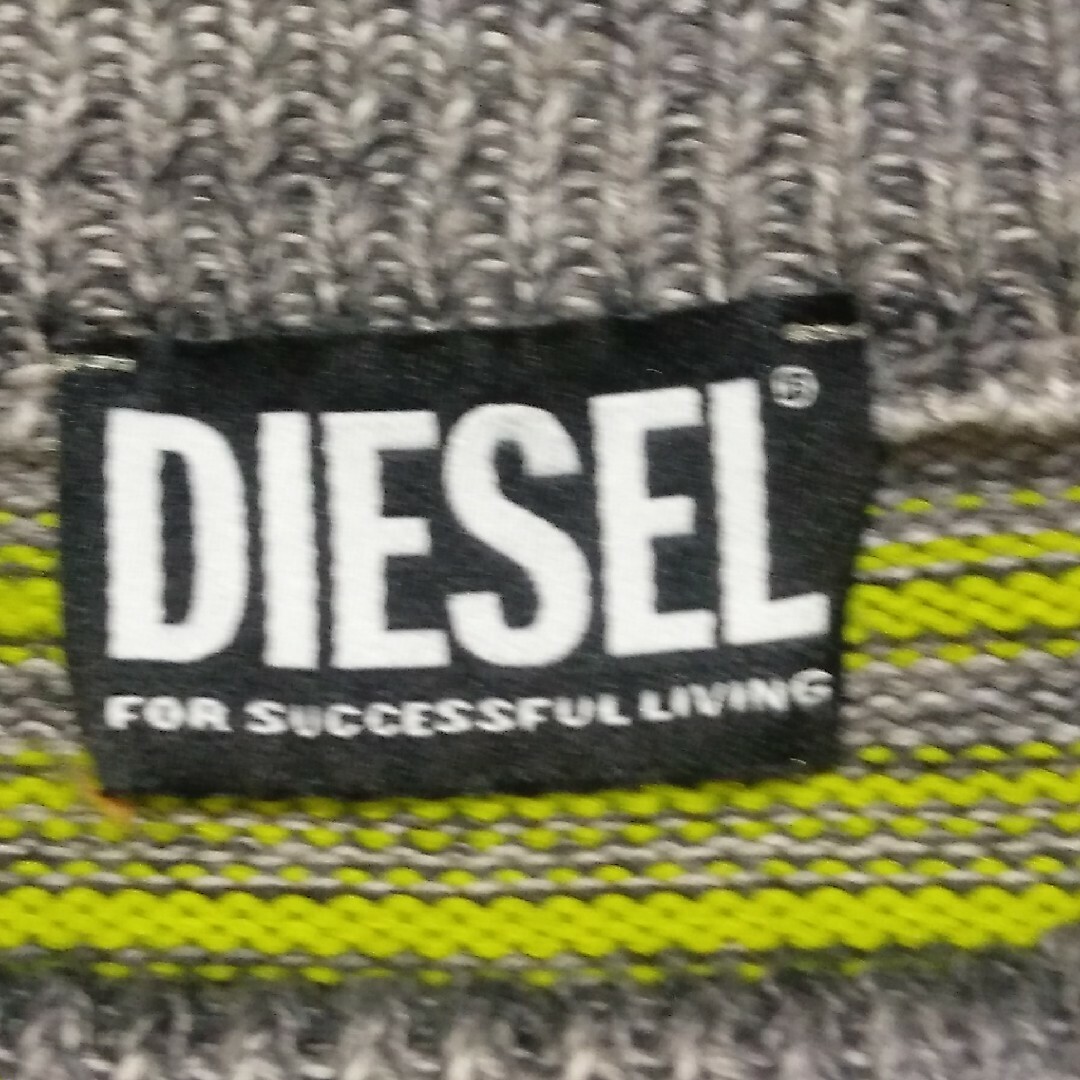DIESEL ニット マルチカラー 刺繍ロゴ セーター オーバーサイズ M 7