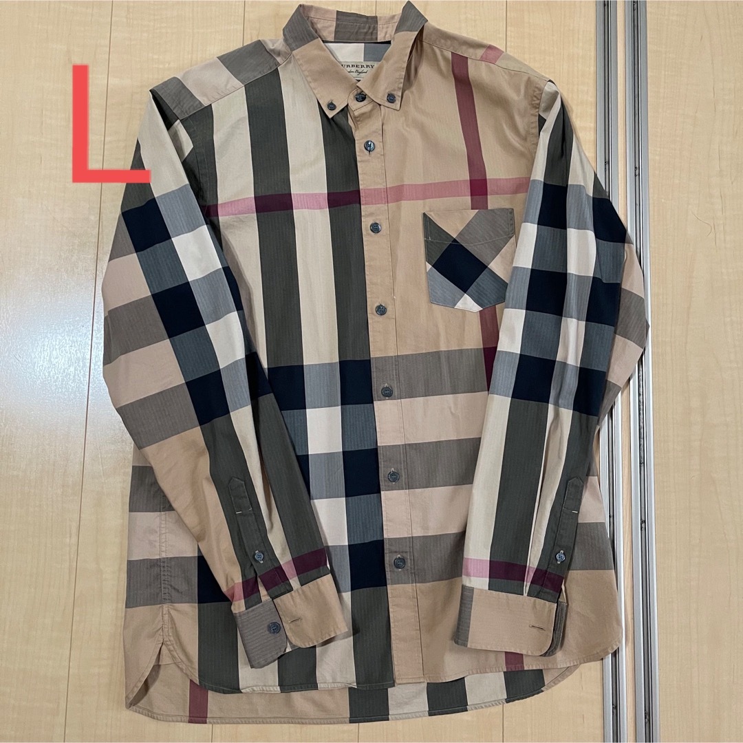 Burberry チェックシャツ Lサイズ Burberry チェックシャツ Lサイズ