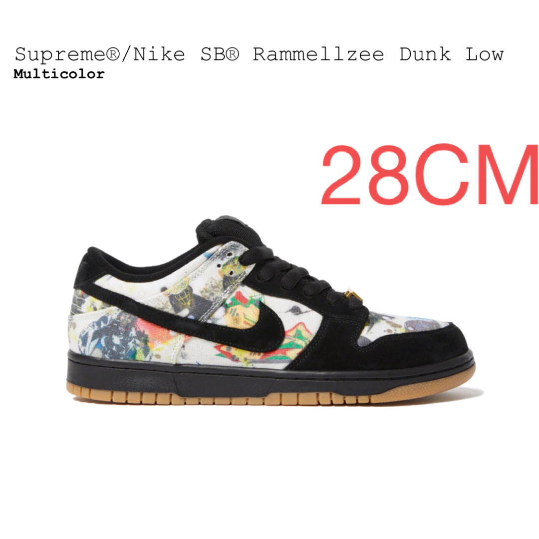 Supreme Nike SB Dunk LOW Rammellzee 28cm