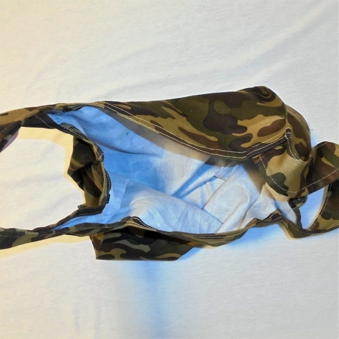 ◆迷彩柄◆レジ袋型エコバッグ◆綿生地 ハンドメイドのファッション小物(バッグ)の商品写真