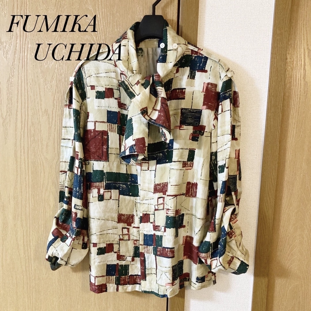 fumika uchida フミカウチダ　シルクストライプシャツ