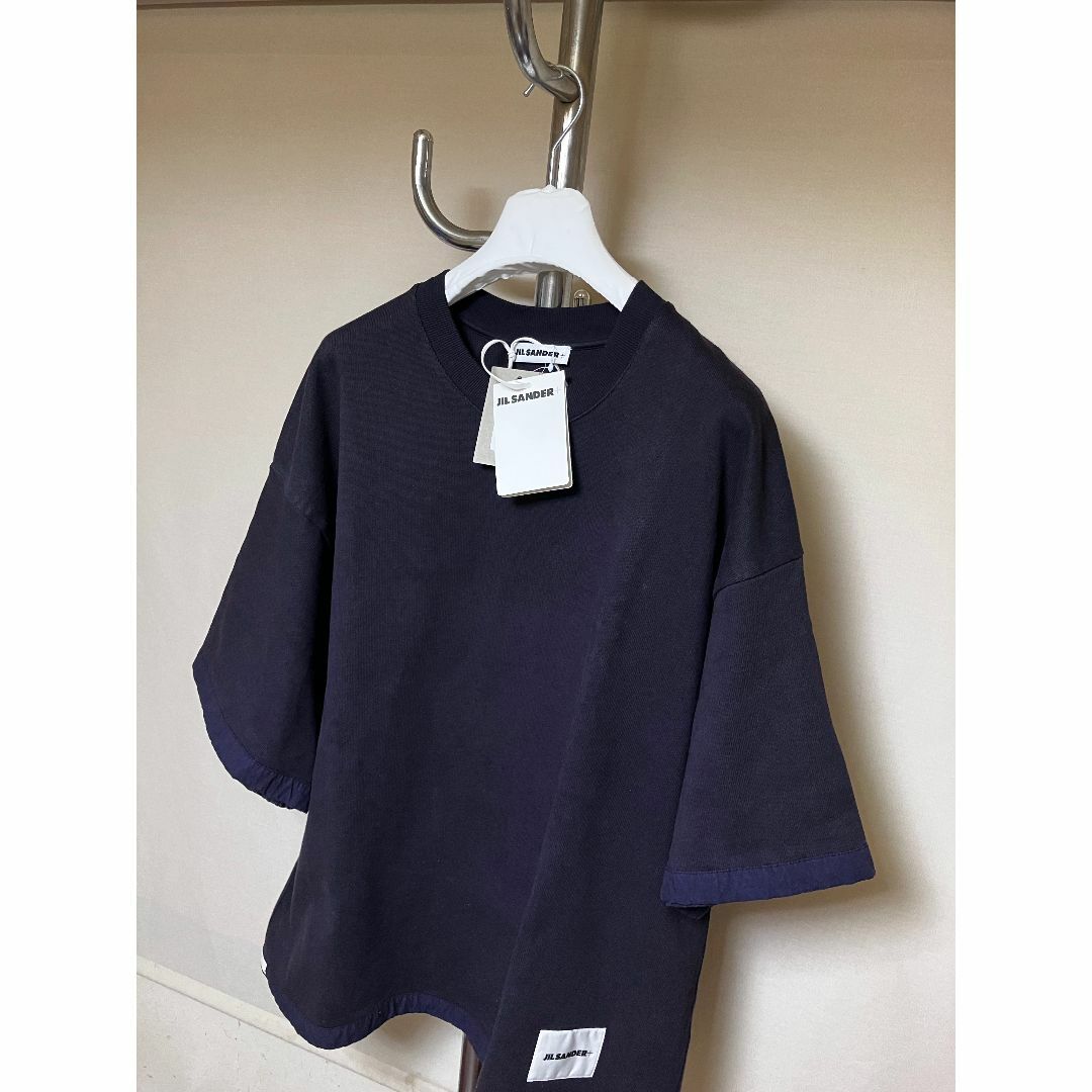 Jil Sander - 新品 L JIL SANDER 22aw 半袖スウェット ネイビー 5135の