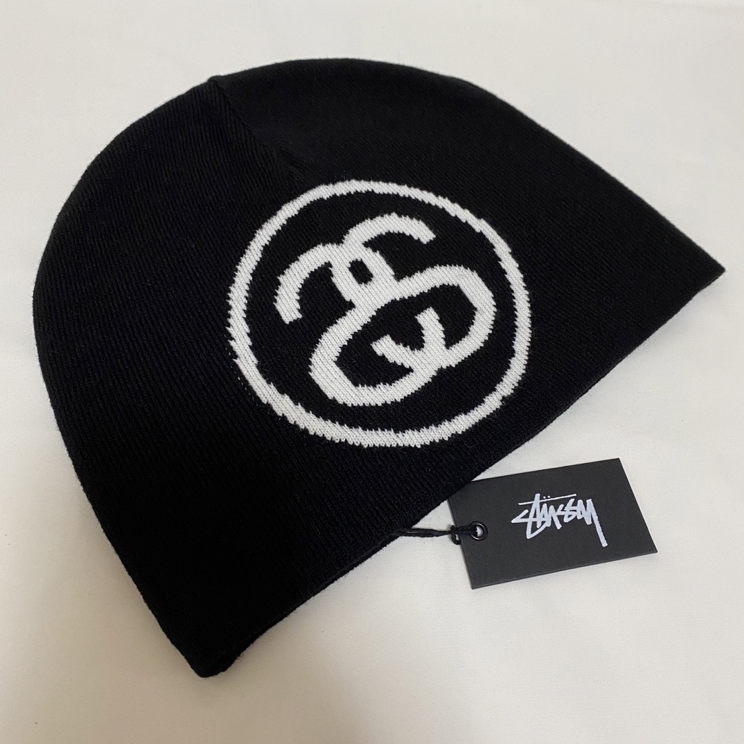 新品 STUSSY ステューシー リンク スカル ビーニー ブラック | www