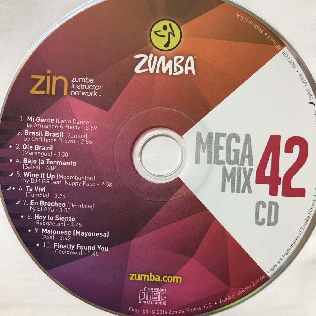Zumba(ズンバ)のズンバ　MEGAMIX42  CD エンタメ/ホビーのCD(クラブ/ダンス)の商品写真