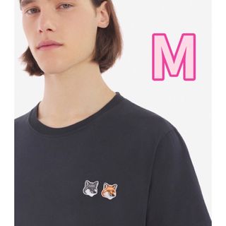 メゾンキツネ(MAISON KITSUNE')のMaison Kitsune メゾンキツネ Mサイズ 黒 フォックス Tシャツ(Tシャツ(半袖/袖なし))