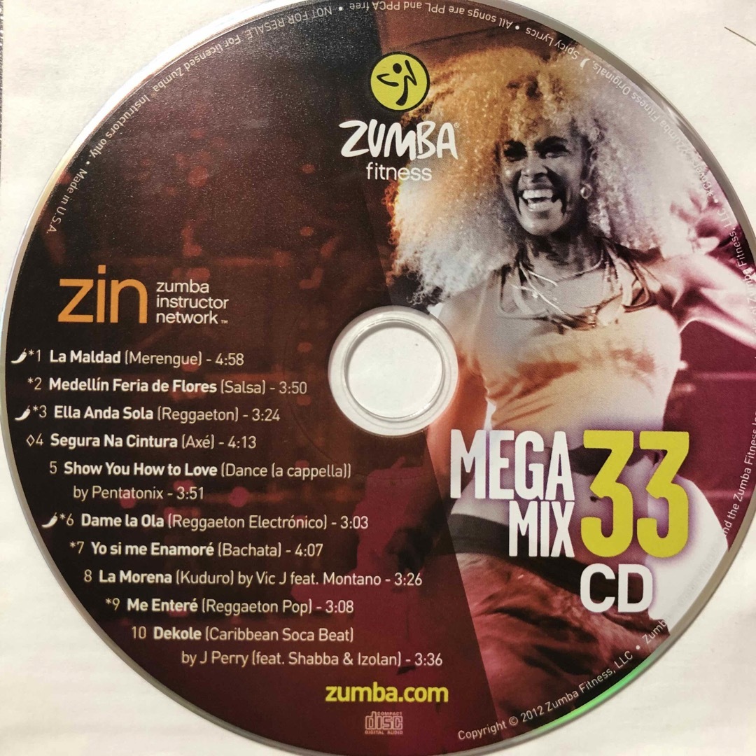 Zumba(ズンバ)のズンバ　MEGAMIX33 CD エンタメ/ホビーのCD(クラブ/ダンス)の商品写真