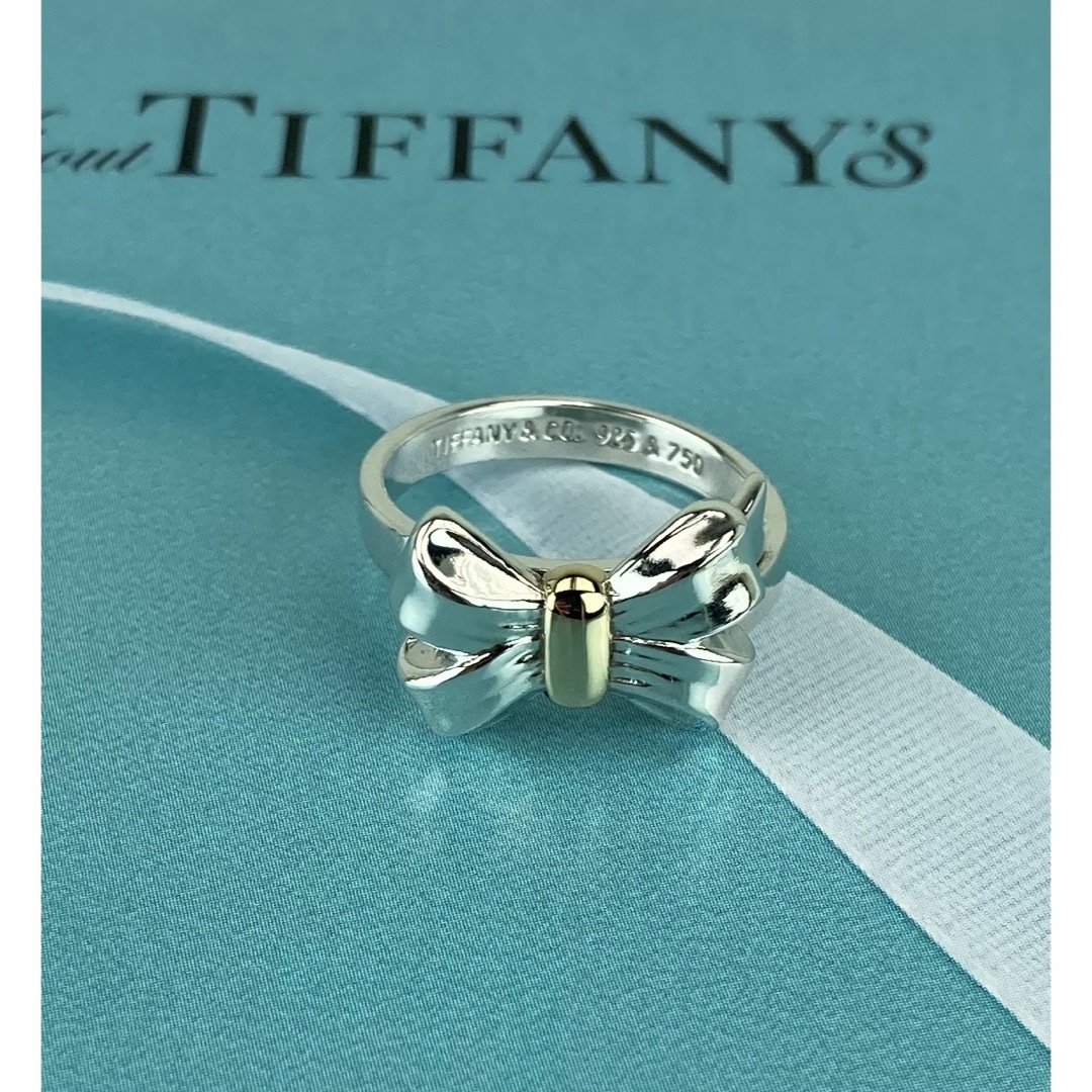 Tiffany＆Co. ティファニー リボンモチーフ コンビリング925/750