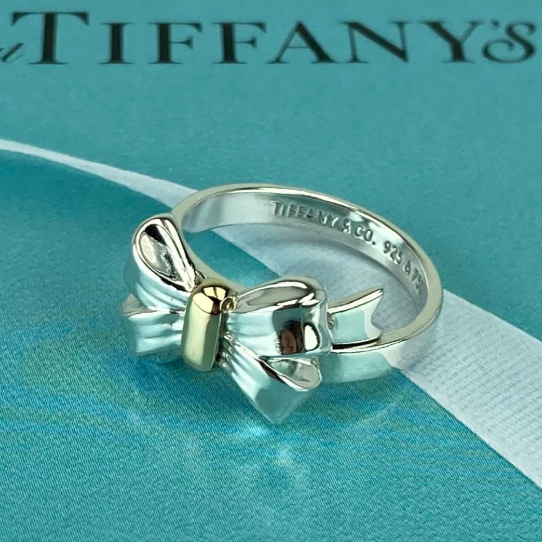 Tiffany＆Co. ティファニー リボンモチーフ コンビリング925/750 | フリマアプリ ラクマ