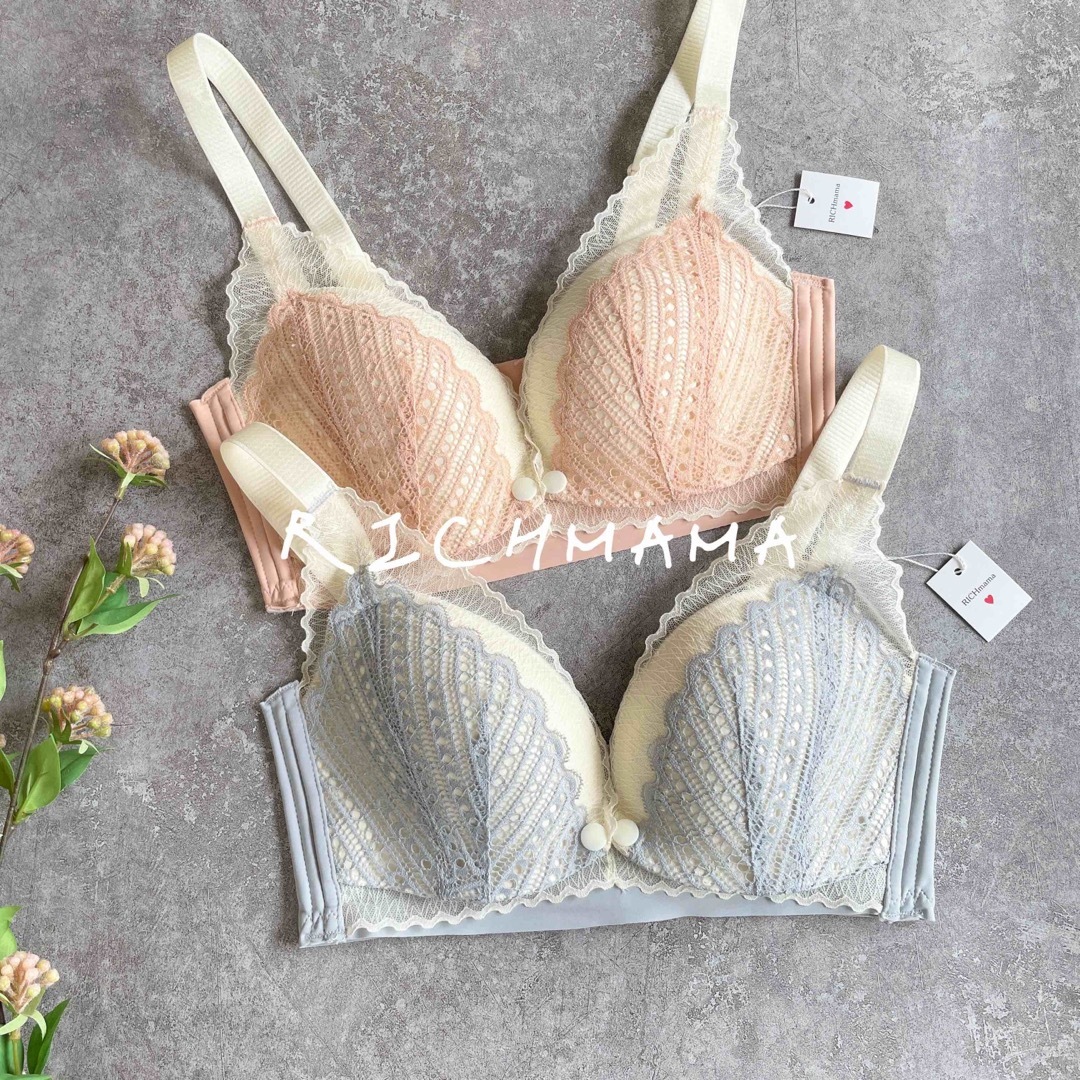 ♡B1039♡ 2枚セット 授乳ブラ マタニティ ノンワイヤー 下着 やわらかい キッズ/ベビー/マタニティのマタニティ(マタニティ下着)の商品写真