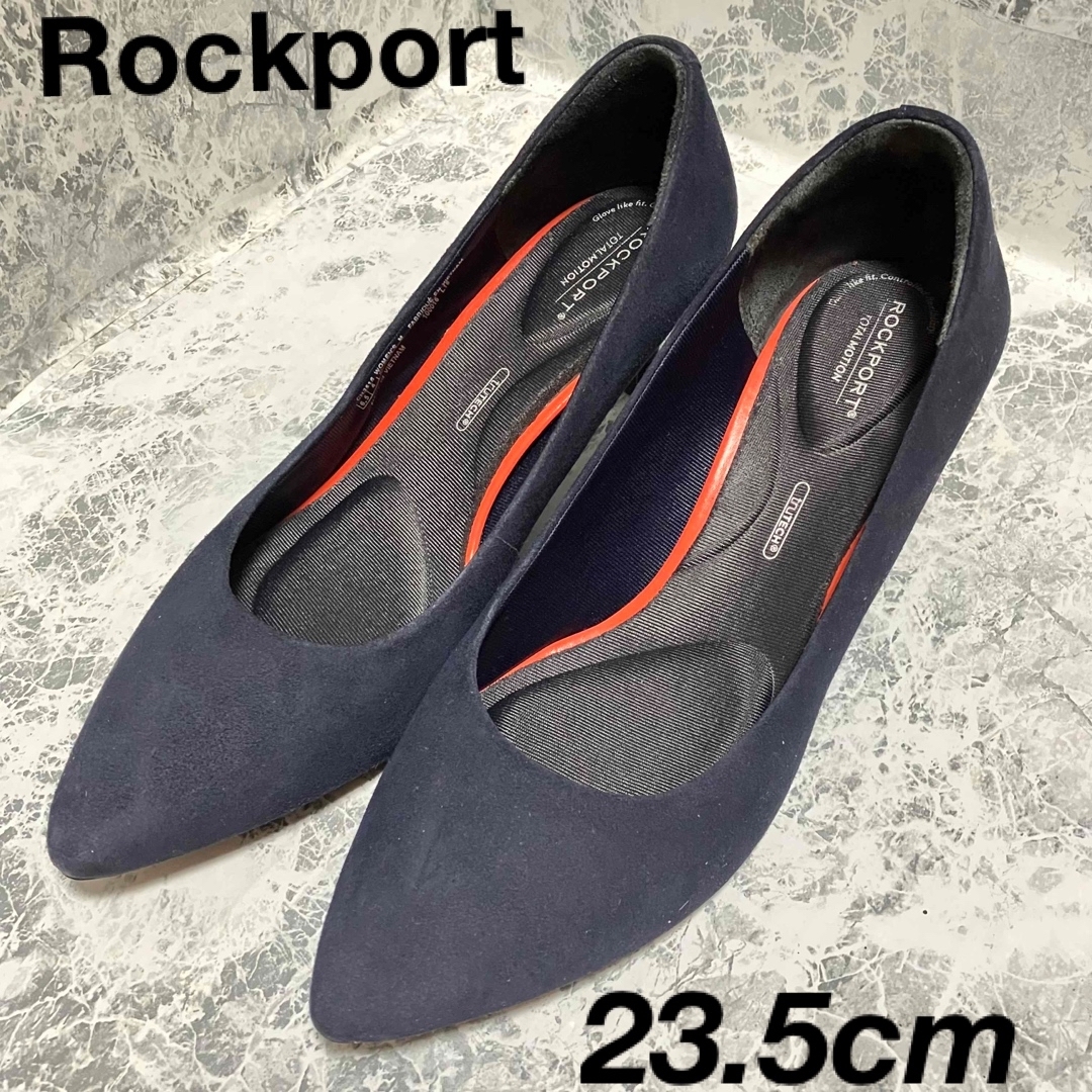 【状態良好】Rockport　ロックポートネイビースエード23.5㎝