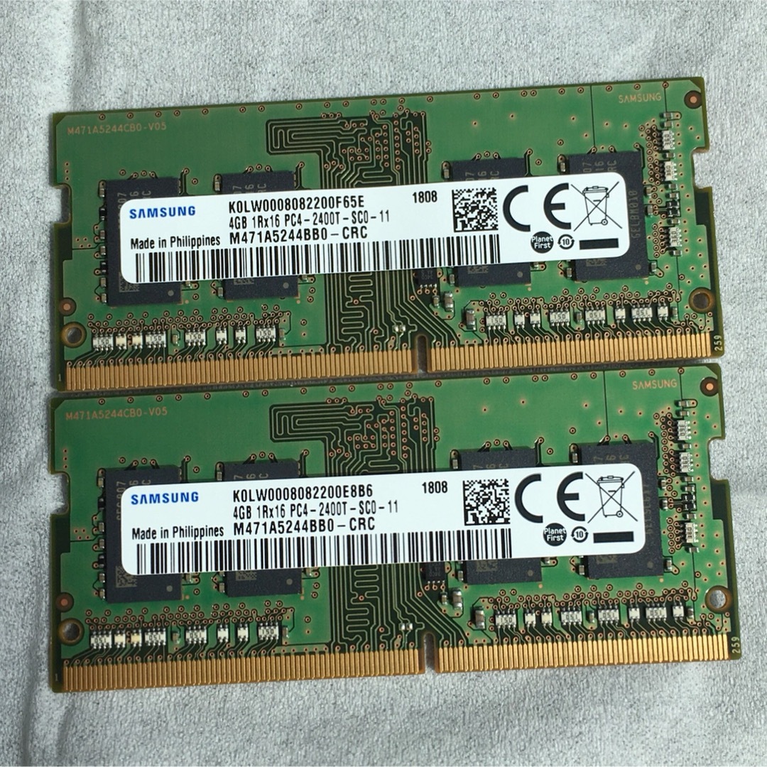 SAMSUNG8GB DDR5 2枚　メモリー　ノートパソコン