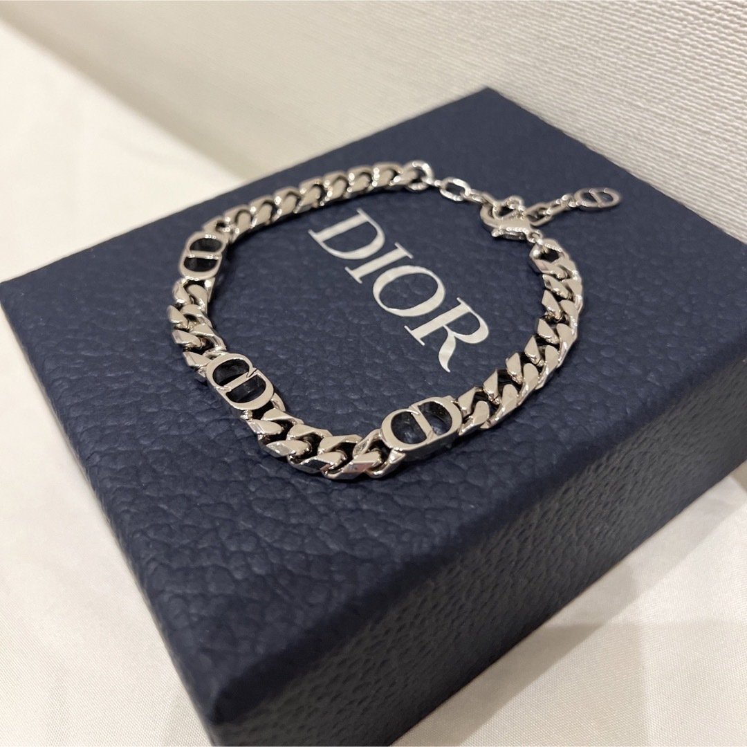 ［美品］DIOR CD ICON チェーンリンク ブレスレット　シルバー　喜平