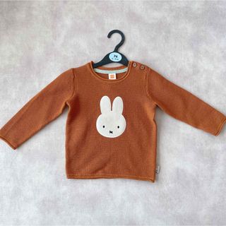 miffy 74cm 長袖ブラウン  ecru エクリュ　新生児用 ベビー服(ニット/セーター)